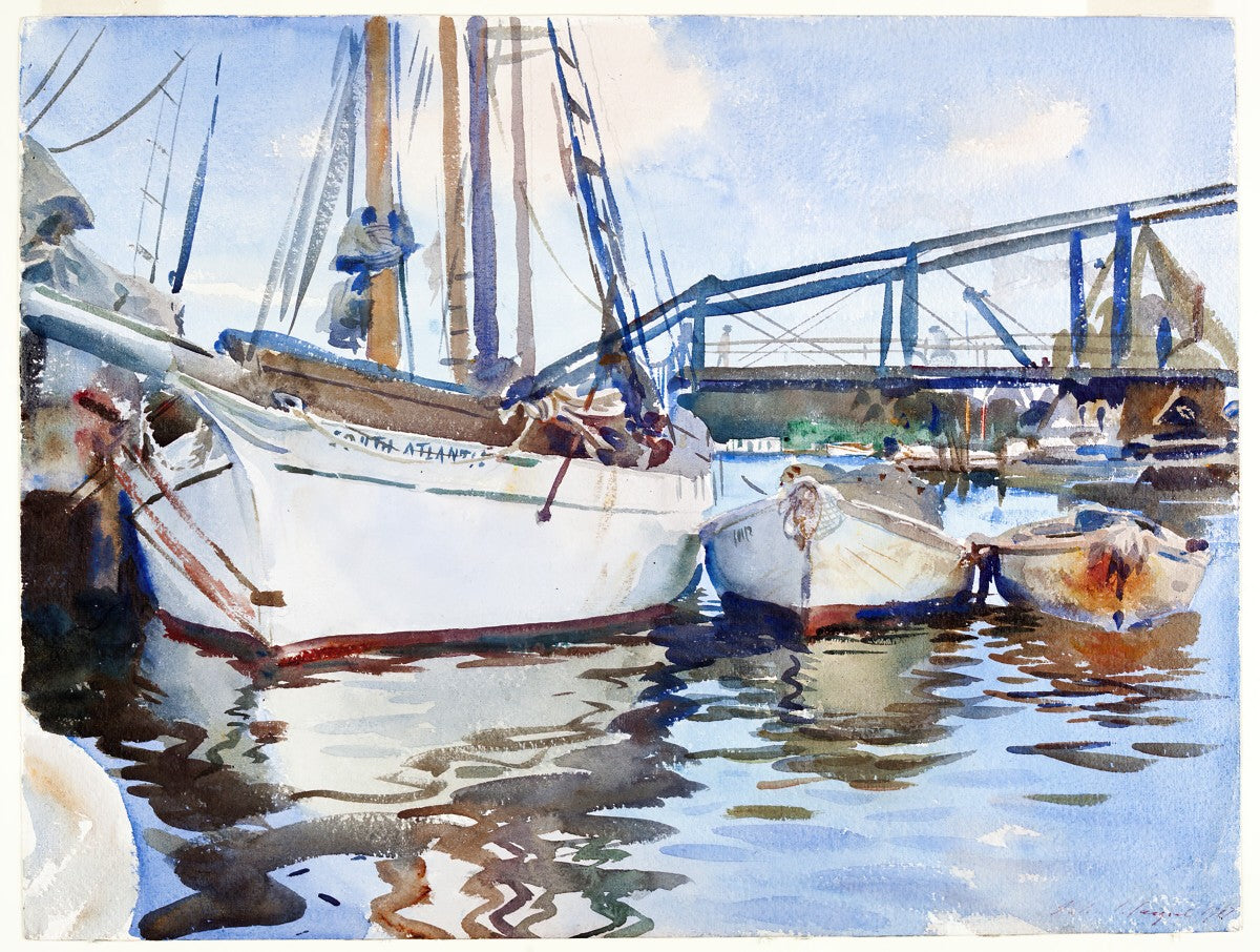 Boats At Anchor, John Singer Sargent, 1917 Ramble & Roam