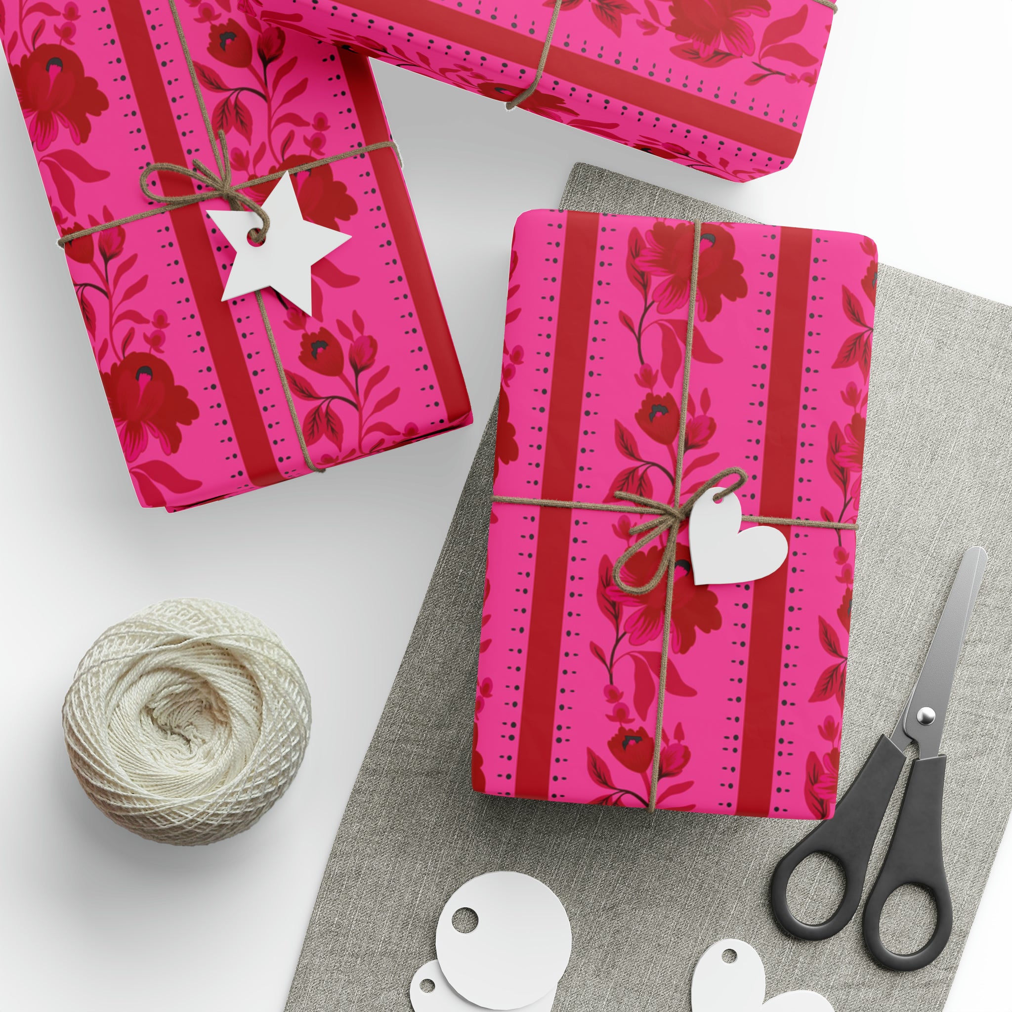 Pink country maximalist gift wrap