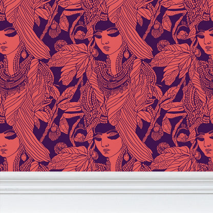 Priestess Wallpaper, Pink Purple