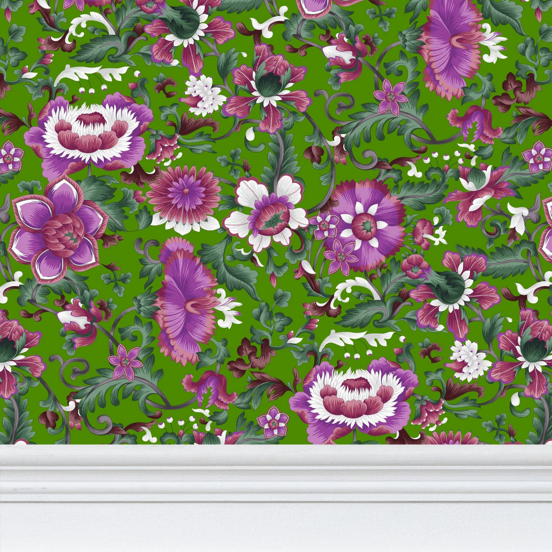 English Garden, Scheele’s Green Wallpaper