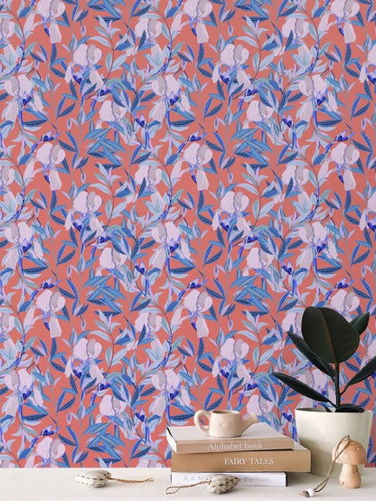 Iris Wallpaper, Lavender