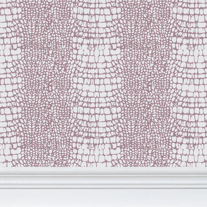 Snakeskin Mauve Wallpaper