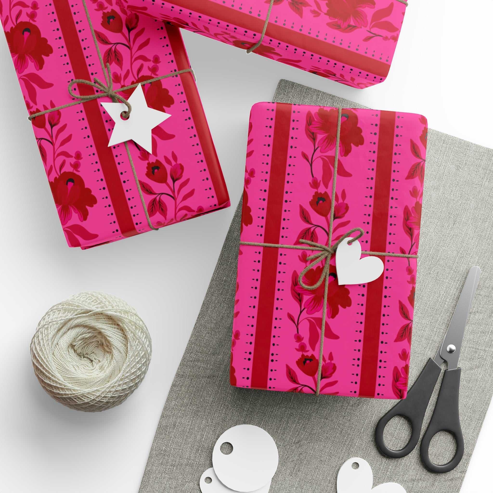 Pink country maximalist gift wrap