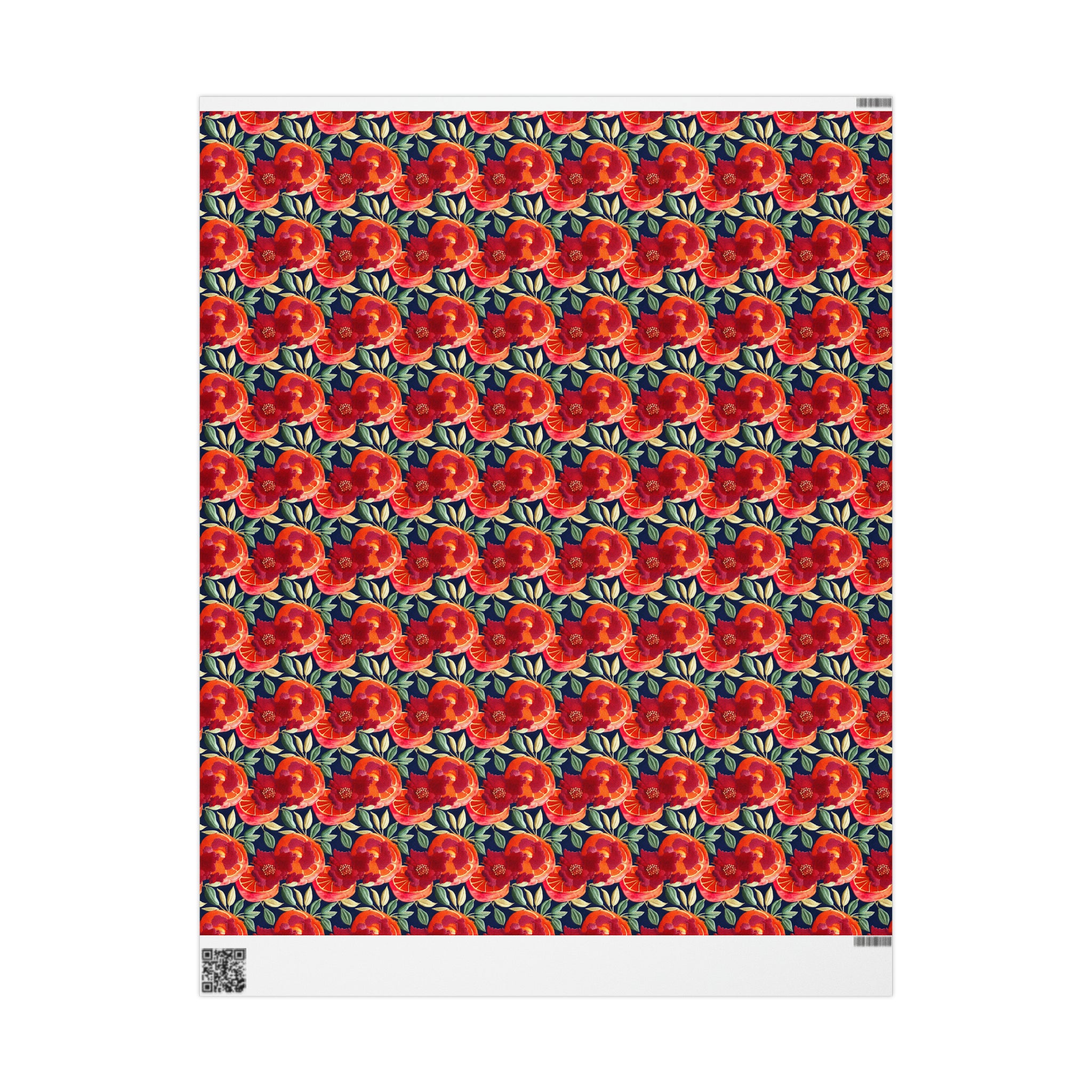 Embroidered Orange gift Wrapping Papers