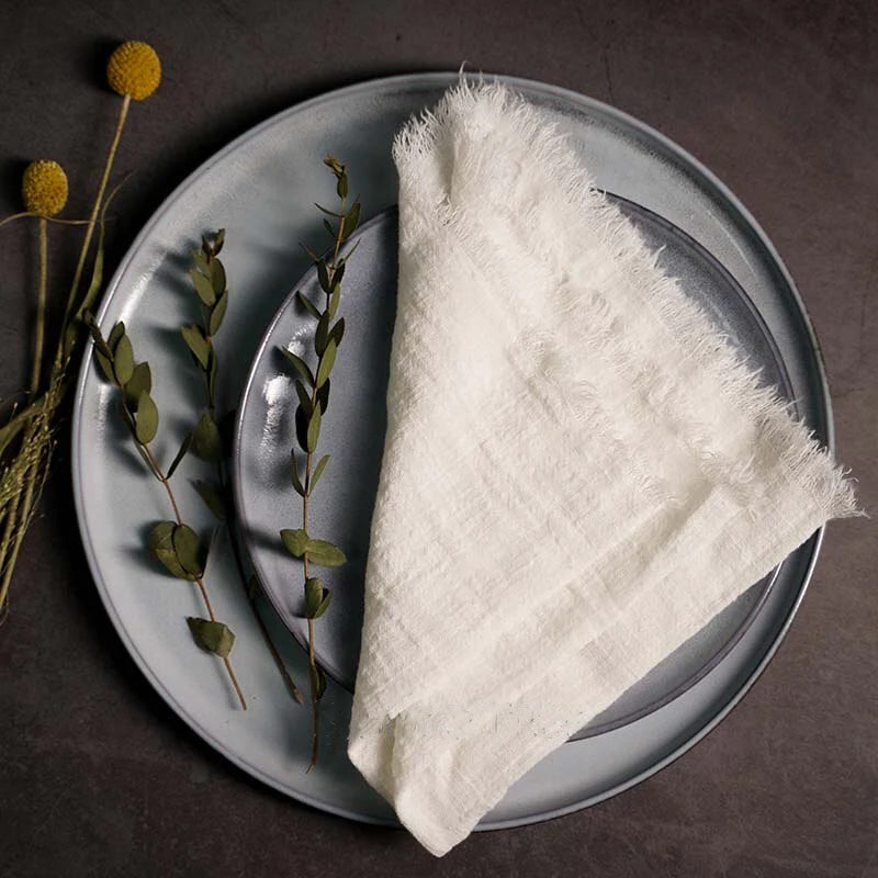 Rustic Linen Napkins, set of 10