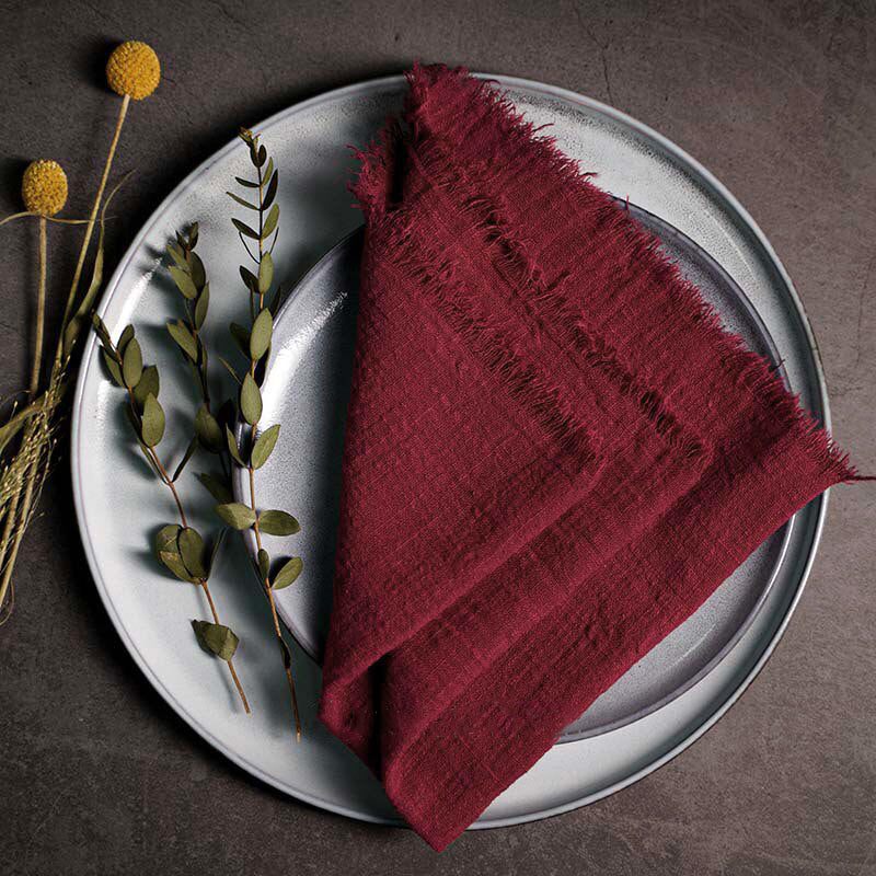 Rustic Linen Napkins, set of 10