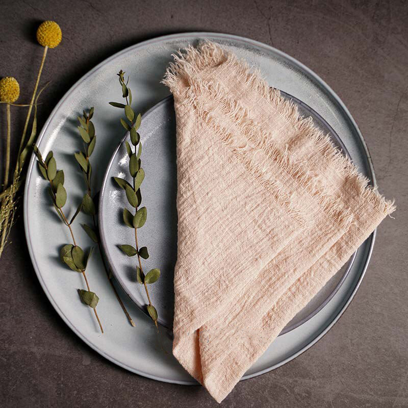 Rustic Linen Napkins, set of 10