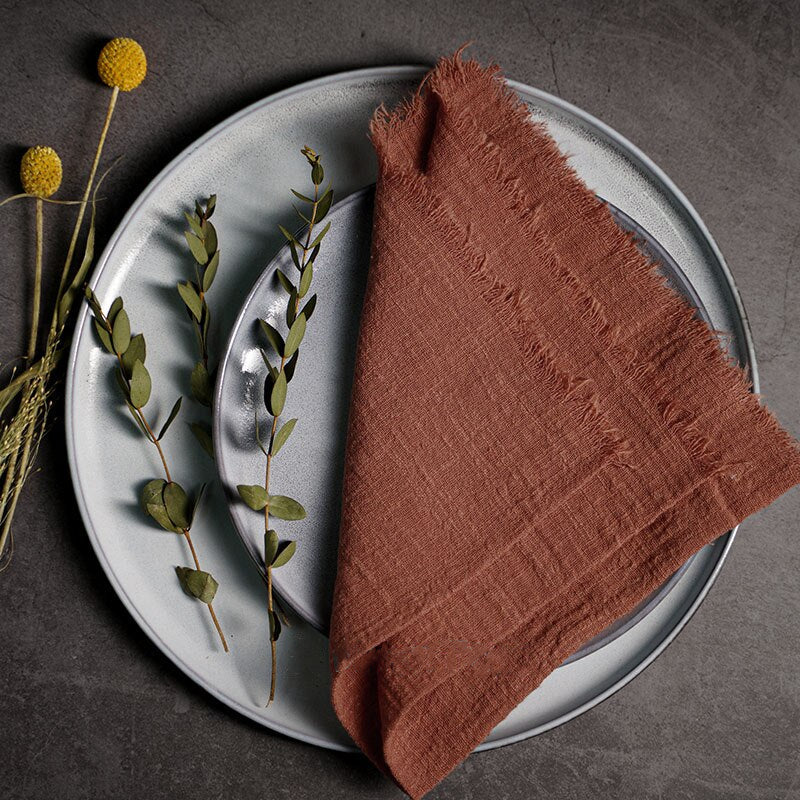 Rustic Linen Napkins, set of 10