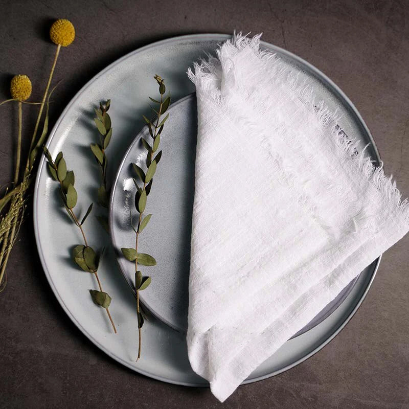 Rustic Linen Napkins, set of 10