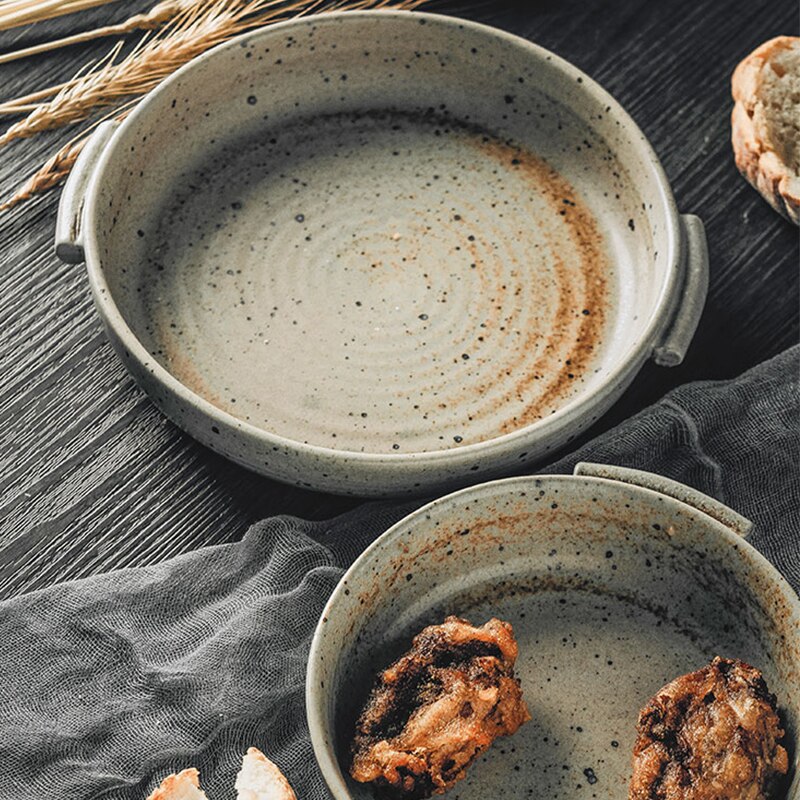 Handmade Rough Pottery Serving Platters