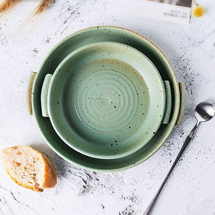 Handmade Rough Pottery Serving Platters