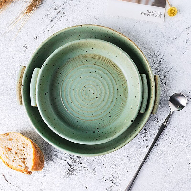Handmade Rough Pottery Serving Platters