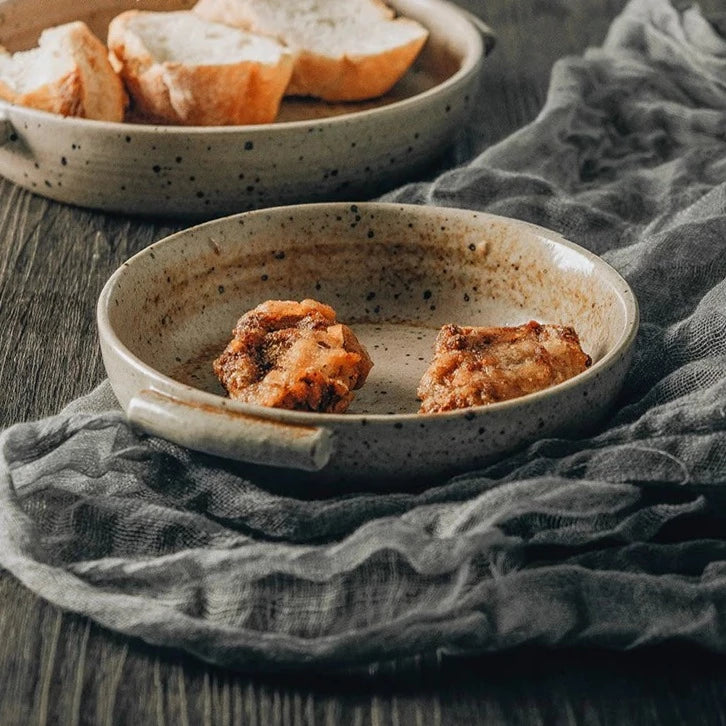 Handmade Rough Pottery Serving Platters