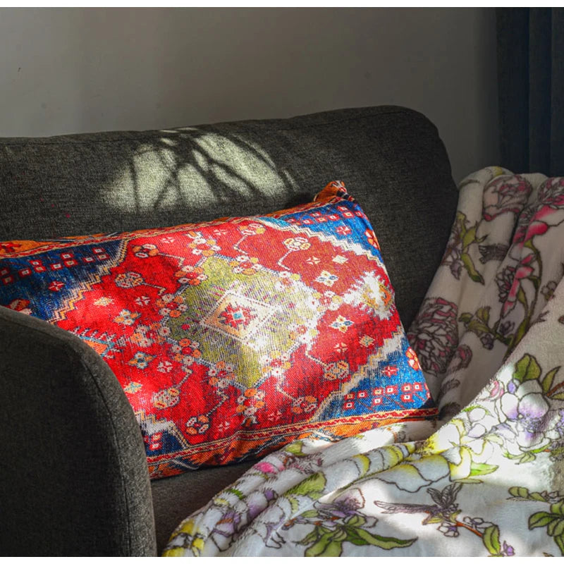 Diamond Indian Woven Lumbar Pillow