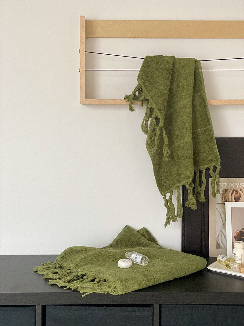 Hand Knotted Tassel Pure Cotton Towel