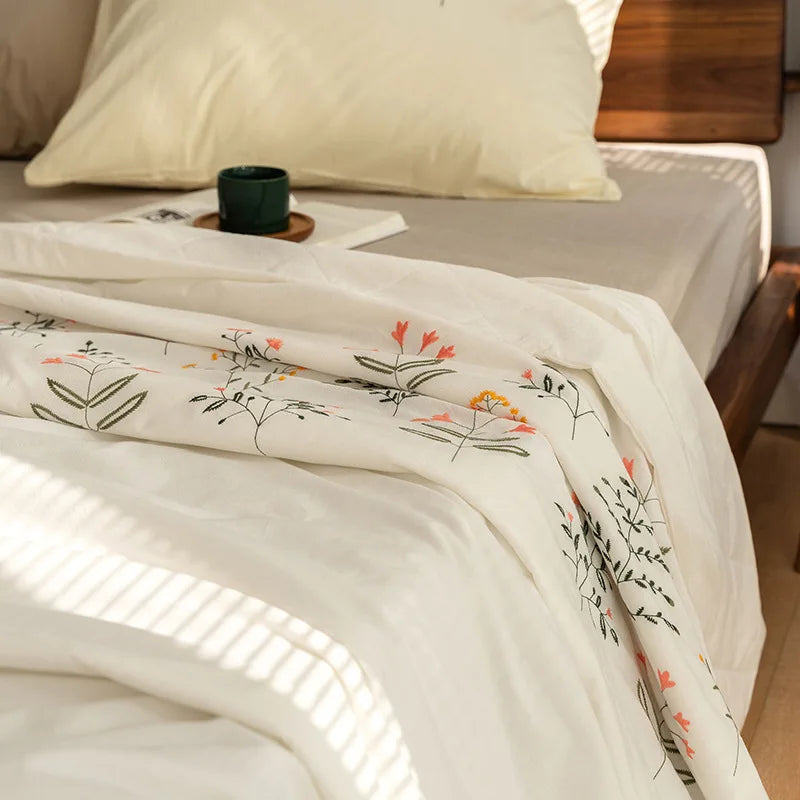 Lightweight Summer Embroidered Quilts