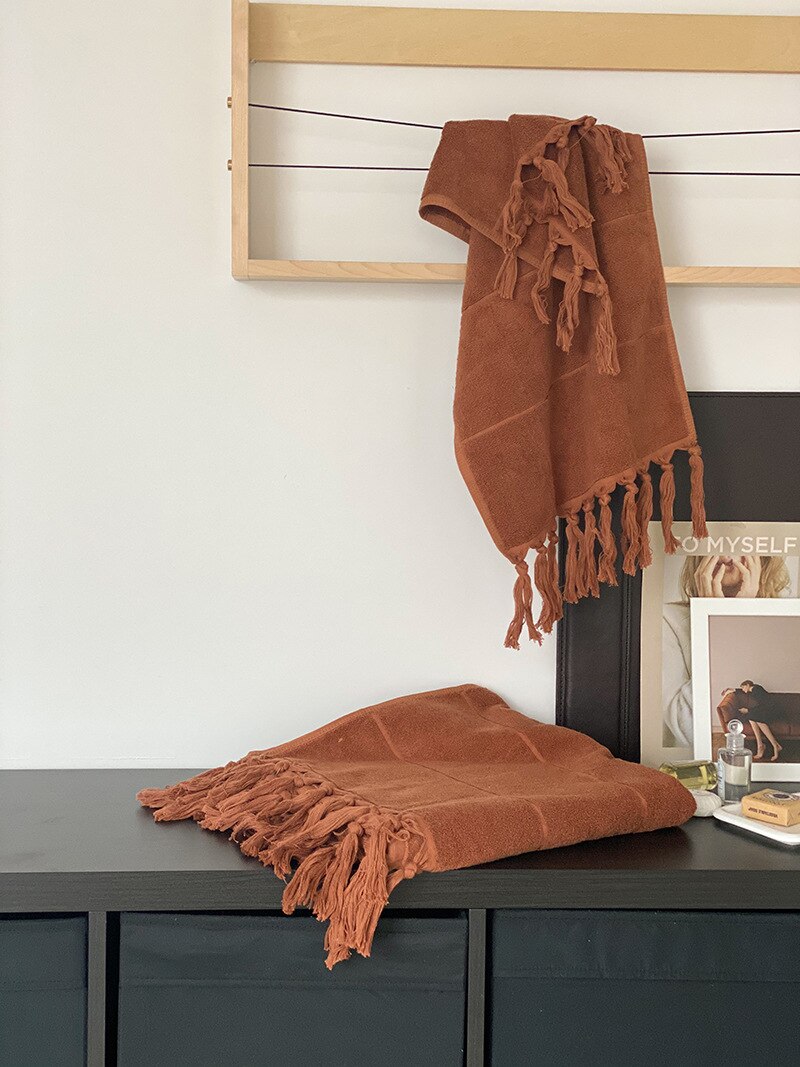Hand Knotted Tassel Pure Cotton Towel
