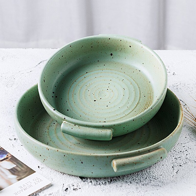 Handmade Rough Pottery Serving Platters