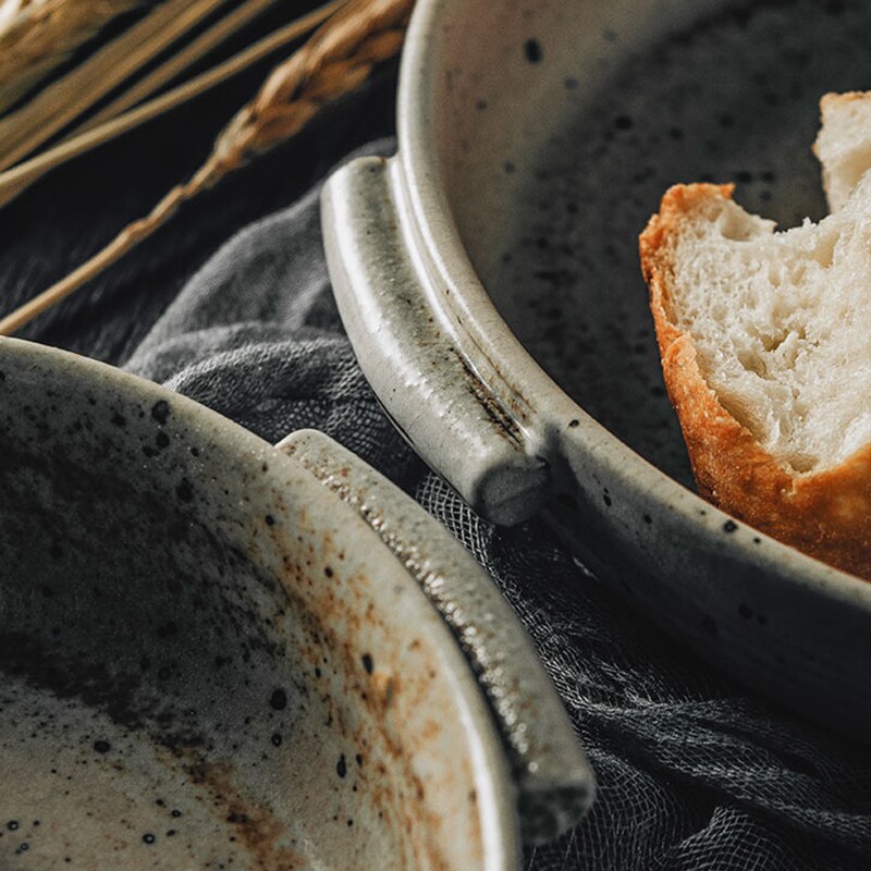Handmade Rough Pottery Serving Platters