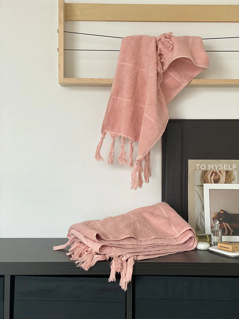 Hand Knotted Tassel Pure Cotton Towel
