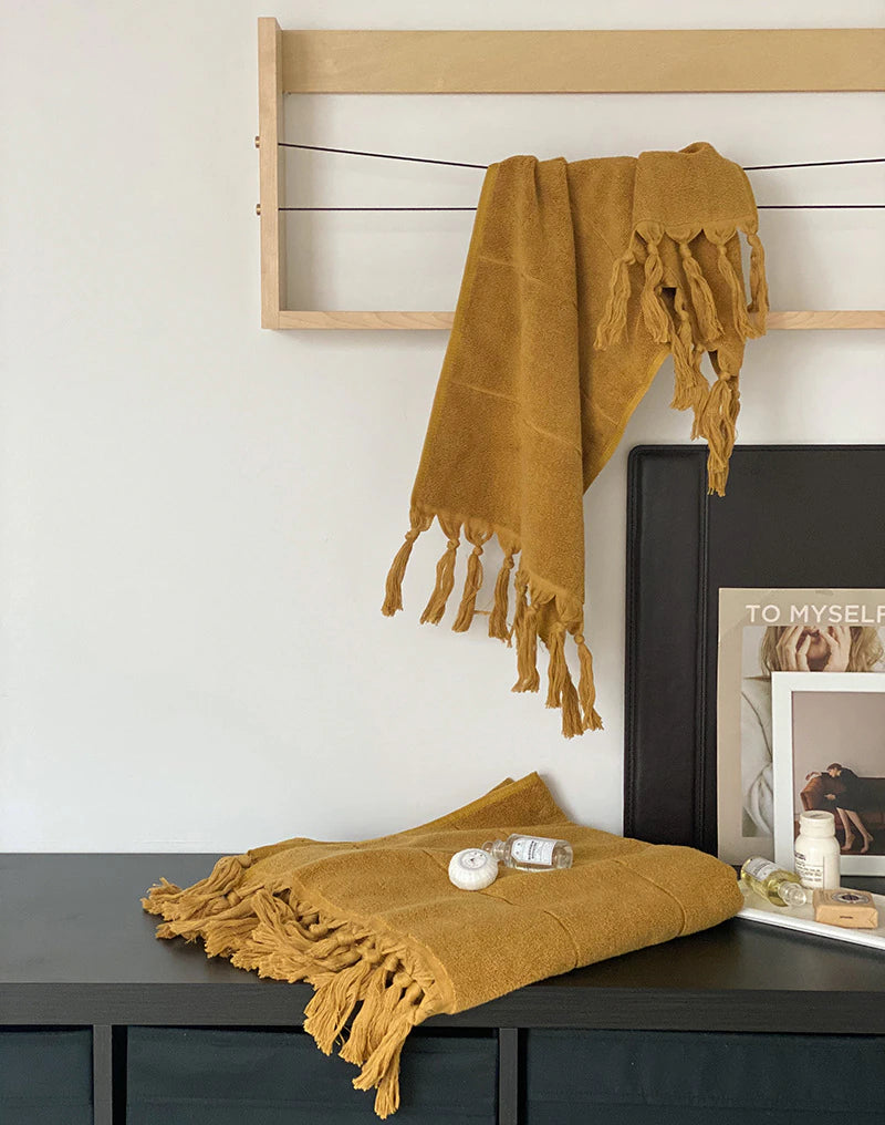 Hand Knotted Tassel Pure Cotton Towel