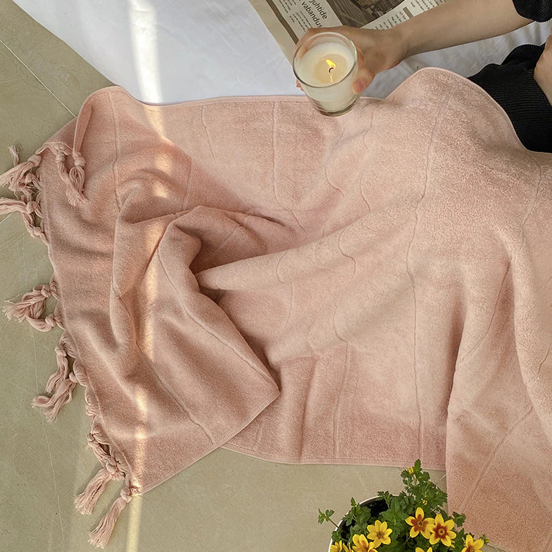 Hand Knotted Tassel Pure Cotton Towel