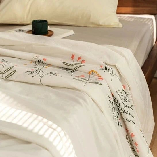 Lightweight Summer Embroidered Quilts