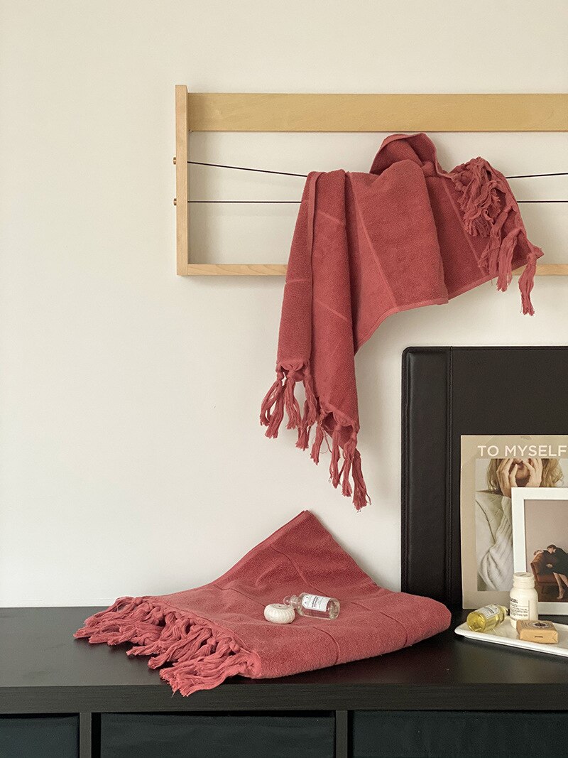 Hand Knotted Tassel Pure Cotton Towel