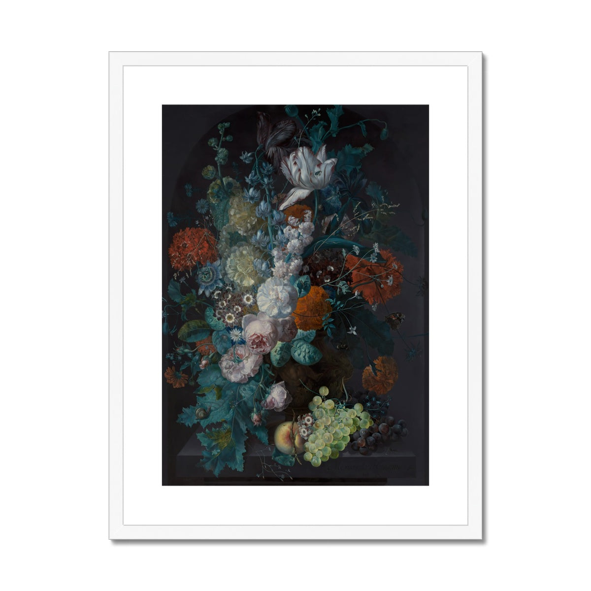A Vase of Flowers 1716 Margareta Haverman Framed & Mounted Print