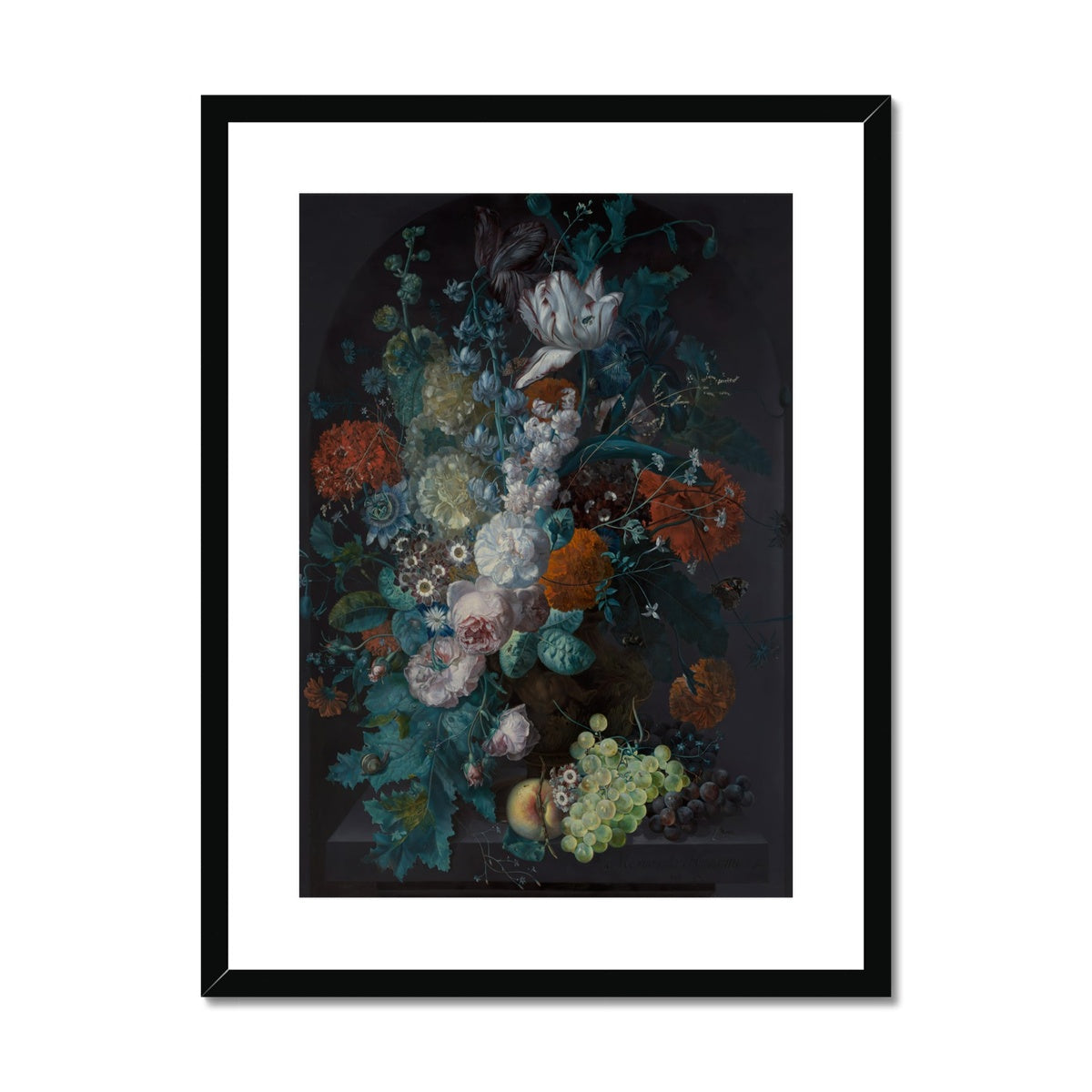 A Vase of Flowers 1716 Margareta Haverman Framed & Mounted Print