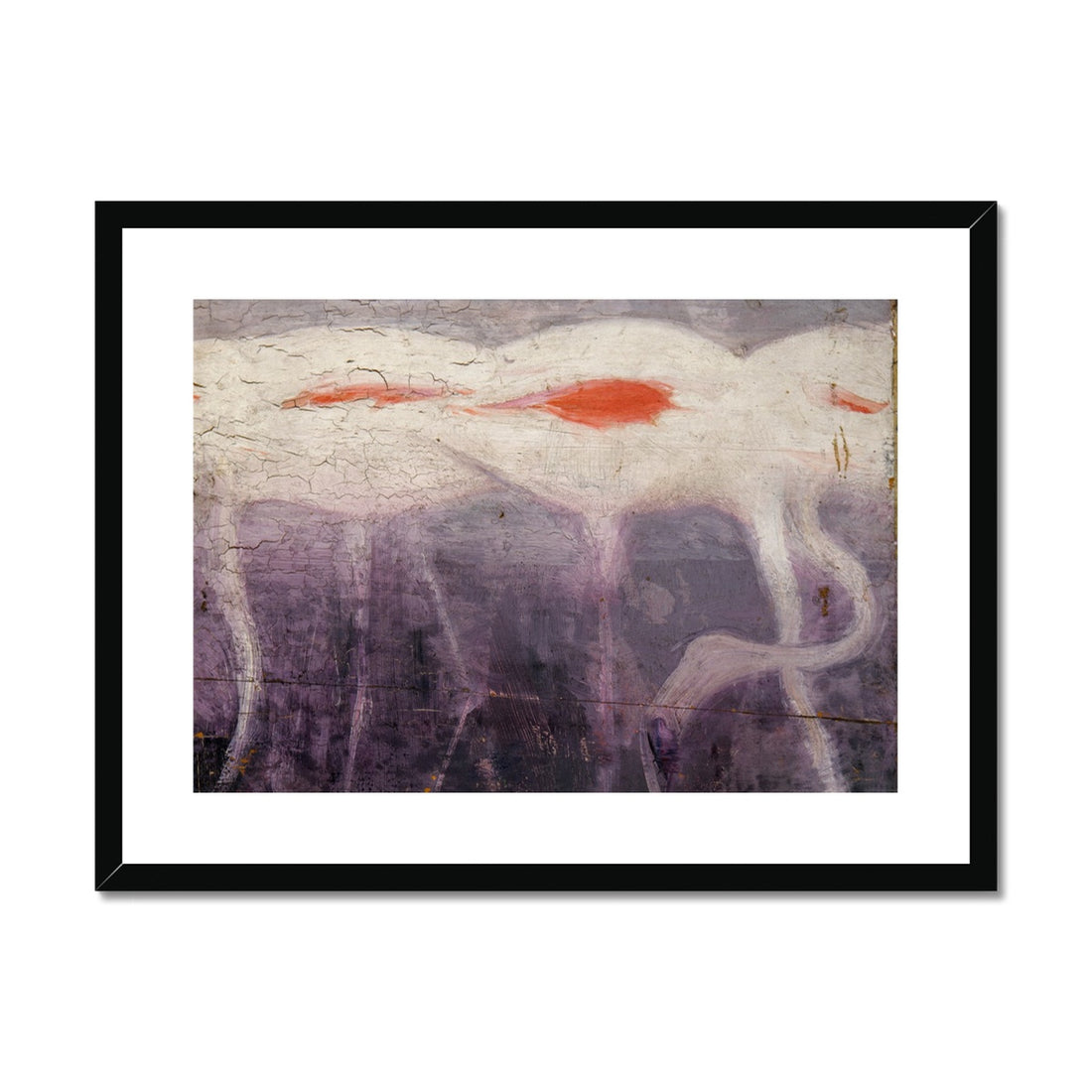 white flamingos Framed &amp; Mounted Print