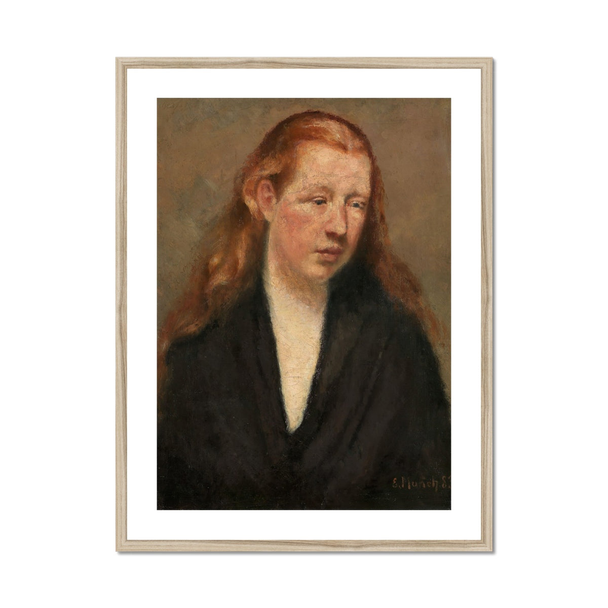 Edvard_Munch_Study_of_a_Head Framed & Mounted Print