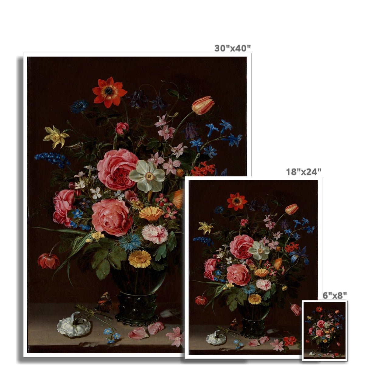 A Bouquet of Flowers, Clara Peeters, 1612 Hahnemühle German Etching Print