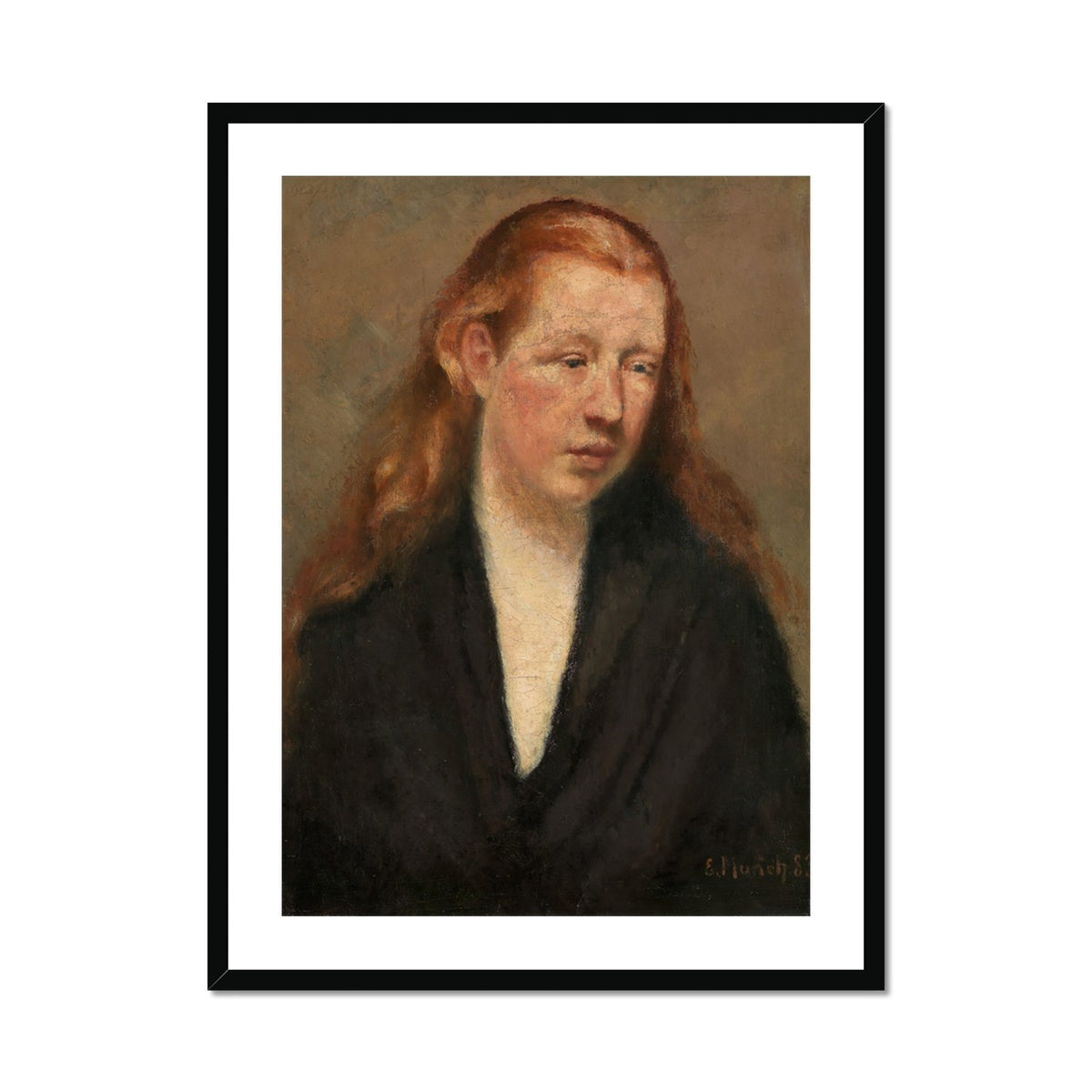 Edvard_Munch_Study_of_a_Head Framed & Mounted Print