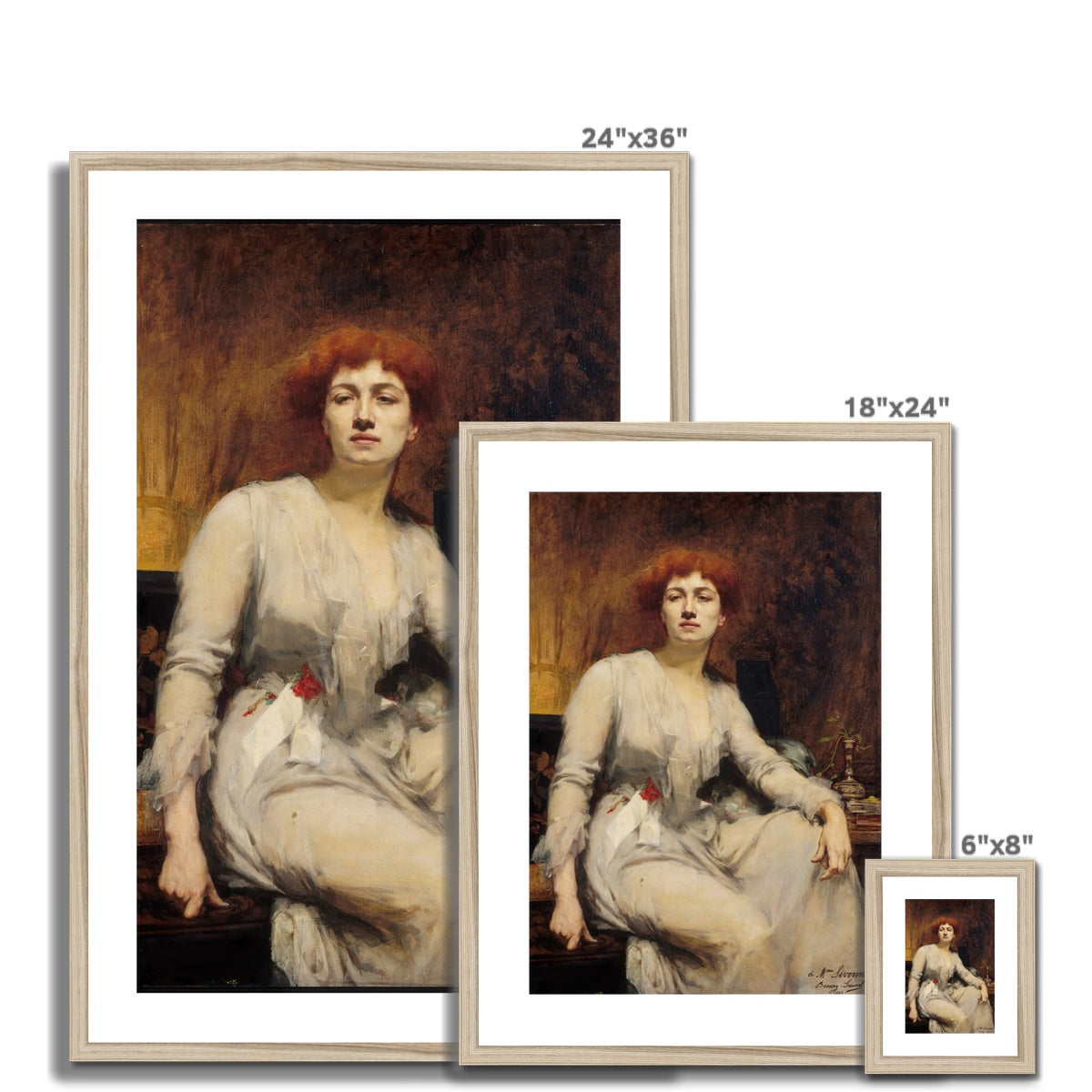 Portrait of Séverine by Amélie Beaury-Saurel, 1893 Framed &amp; Mounted Print