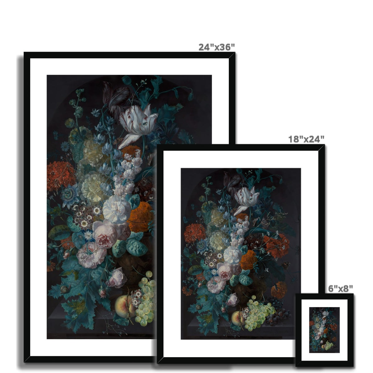 A Vase of Flowers 1716 Margareta Haverman Framed & Mounted Print