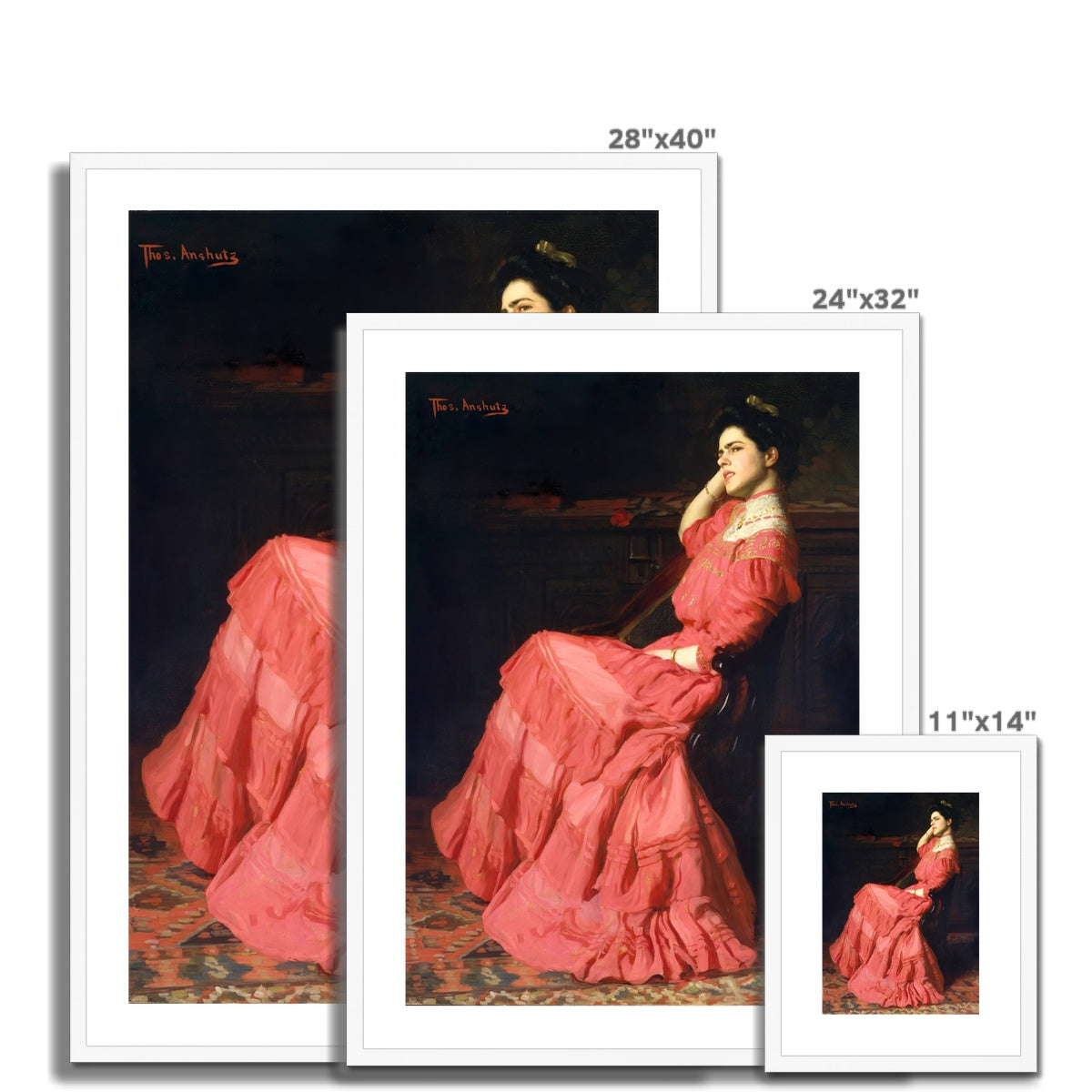 A Rose, Thomas Anshutz, 1907 Framed & Mounted Print Ramble & Roam