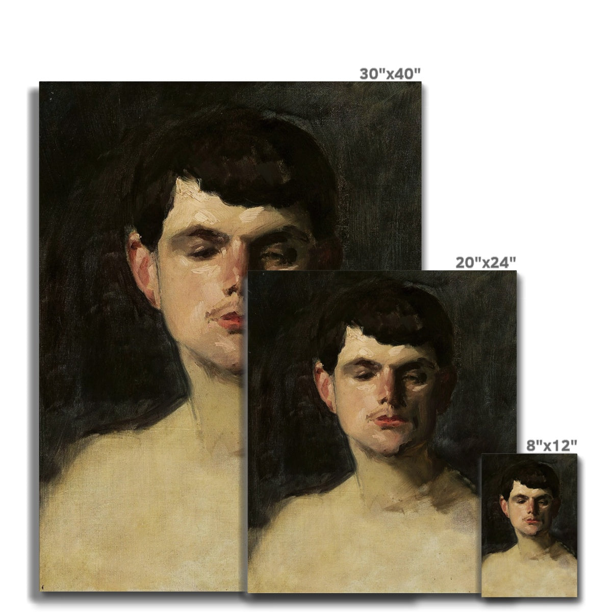 A Study Of A Head, Carolus-Duran, 1885, Canvas Ramble & Roam