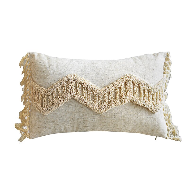 Boheme Hand tufted Linen Throw Pillows with Tassels Ramble &amp; Roam