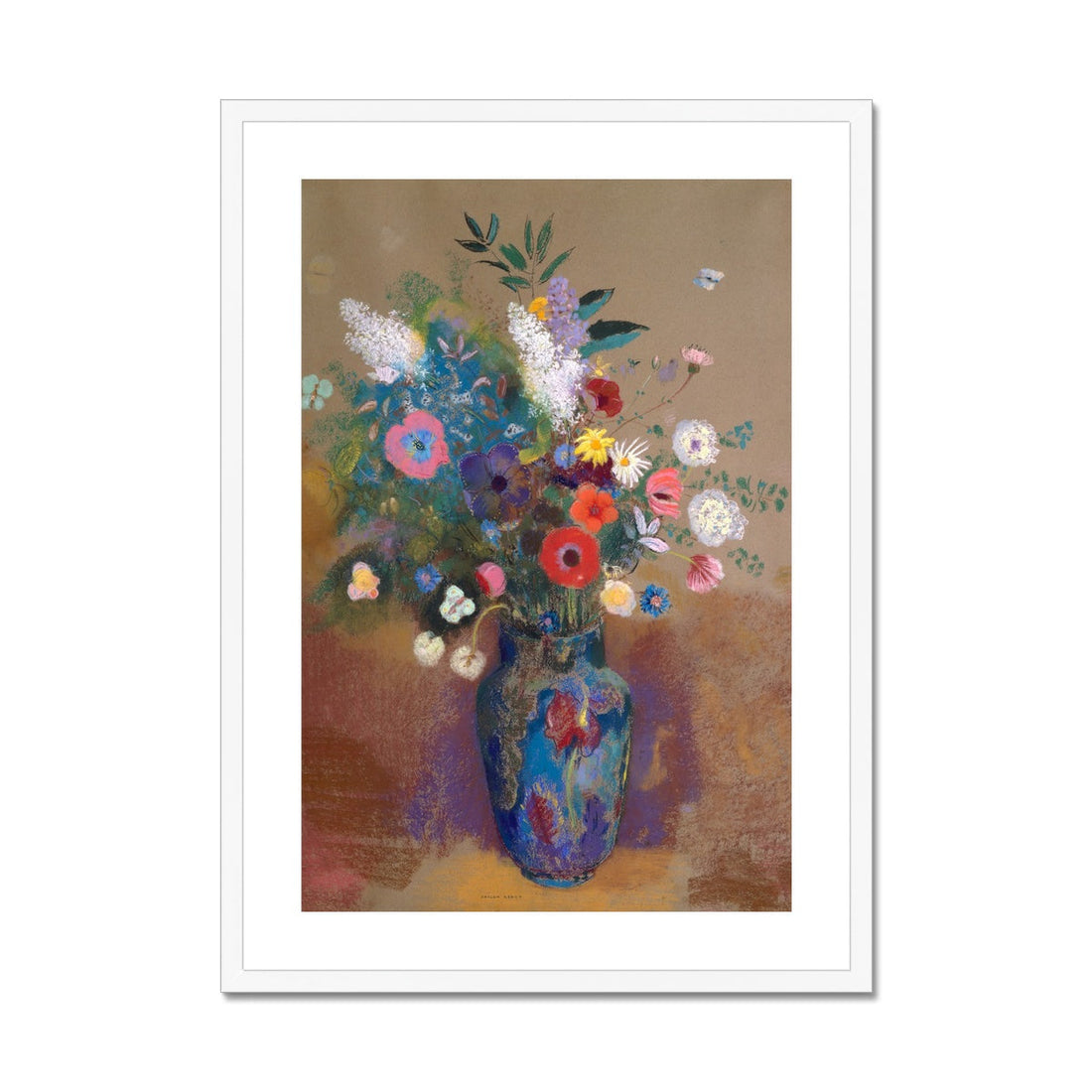 Bouquet of Flowers, Odilon Redon, 1905 Framed &amp; Mounted Print Ramble &amp; Roam