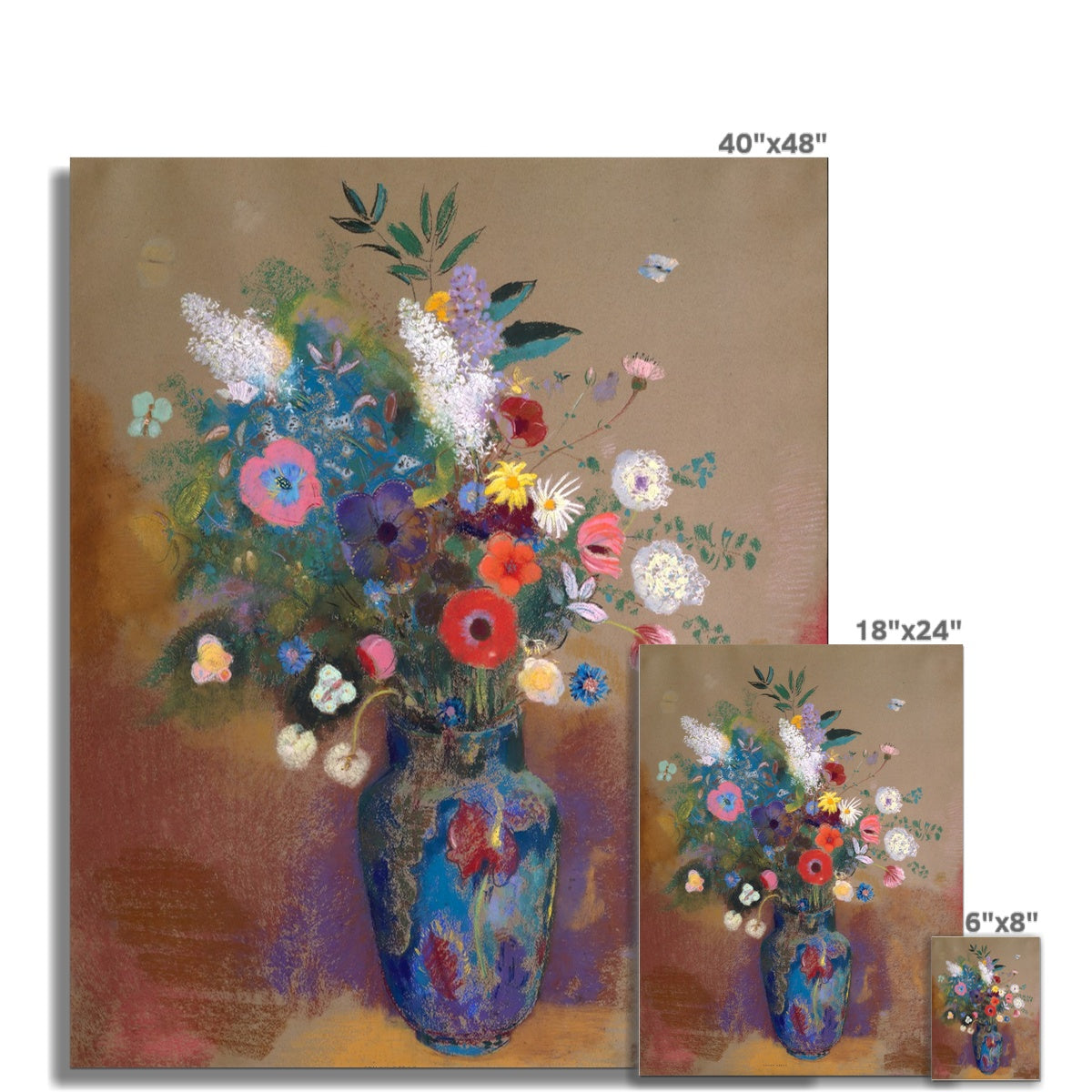 Bouquet of Flowers, Odilon Redon, 1905 Hahnemühle German Etching Print Ramble & Roam