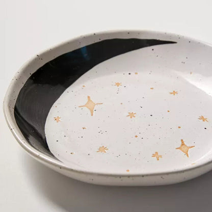 Celestial Stoneware Hand Painted Dinner Plate, 7.8in Ramble &amp; Roam