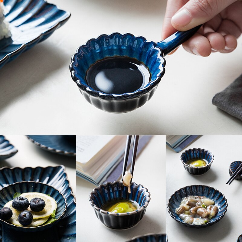 Chrysanthemum Blue Stoneware Dinnerware Ramble & Roam