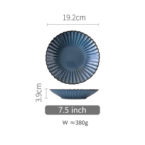 Chrysanthemum Blue Stoneware Dinnerware Ramble & Roam