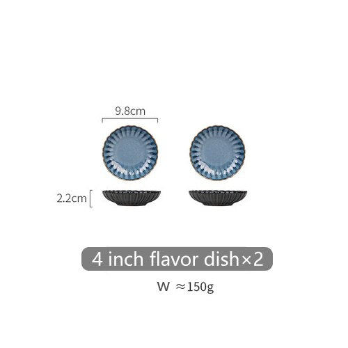 Chrysanthemum Blue Stoneware Dinnerware Ramble & Roam