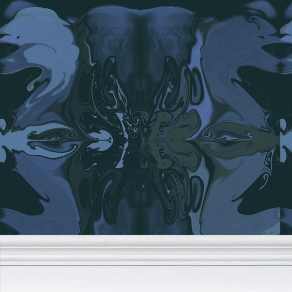 Cloud Dream Marbled Wallpaper, Blue Ramble & Roam
