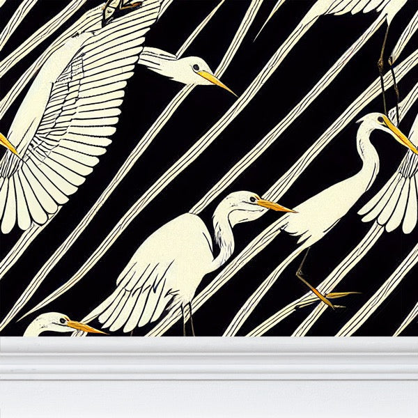 Egrets At Night, Black Wallpaper Ramble &amp; Roam