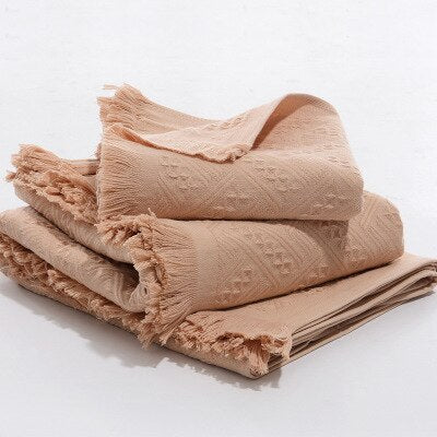 Fringed Japanese Sauna Towels Ramble & Roam