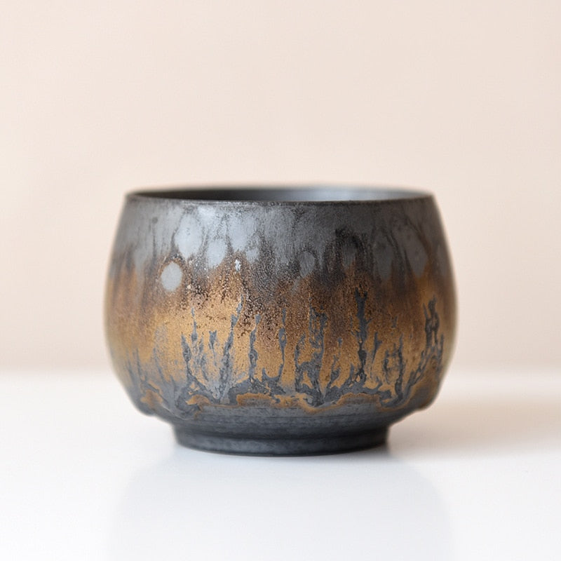 Gilt Ceramic Tea Cups, Handmade Ramble & Roam