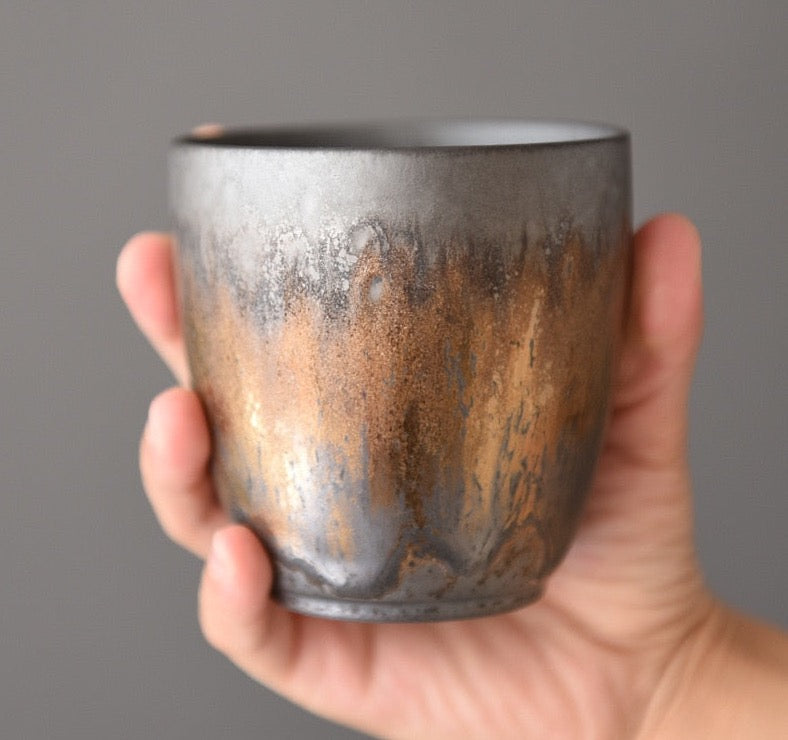 Gilt Ceramic Tea Cups, Handmade Ramble & Roam